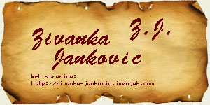 Živanka Janković vizit kartica